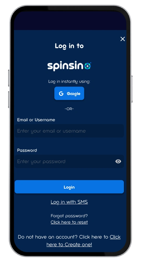 Spinsino se connecter